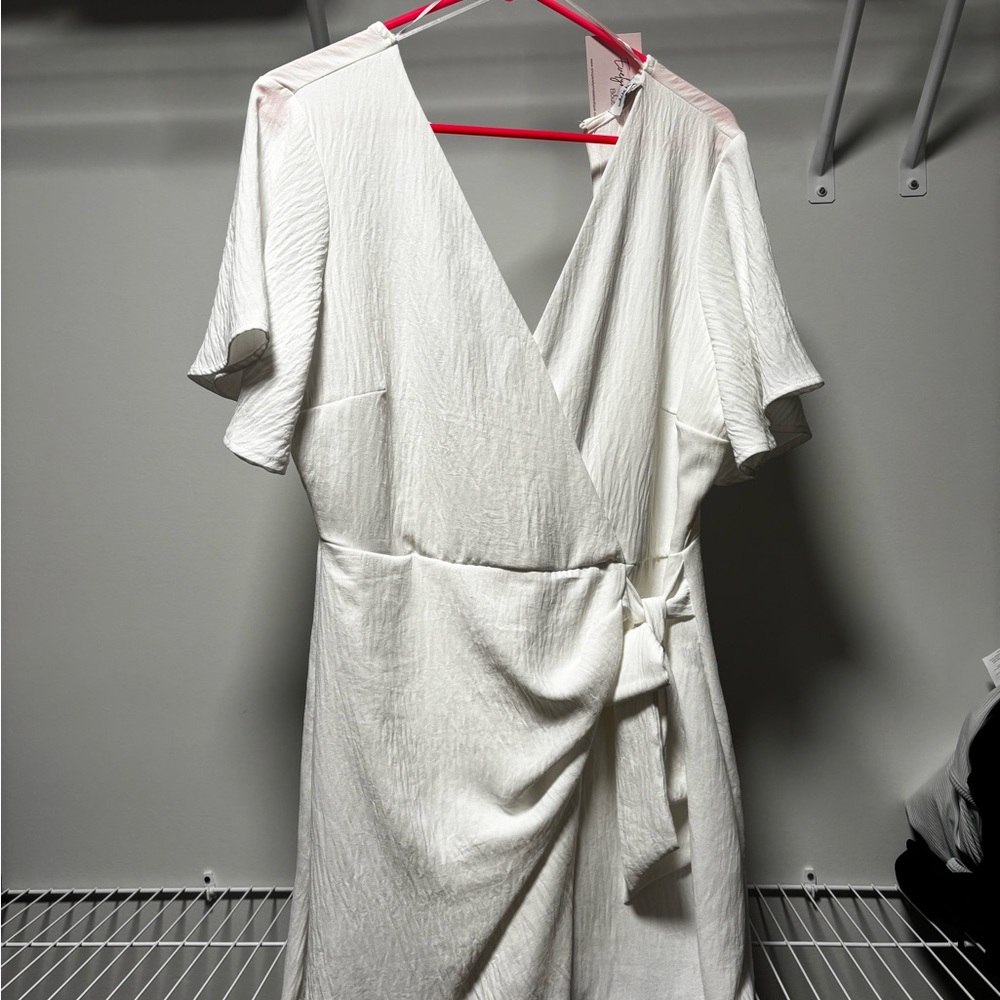 White Wrap Romper